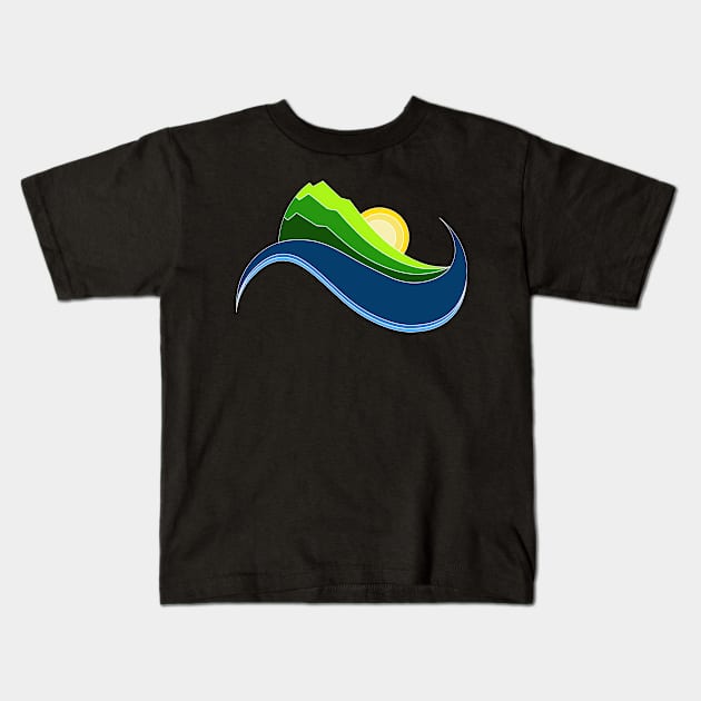 island landscape Kids T-Shirt by pholange